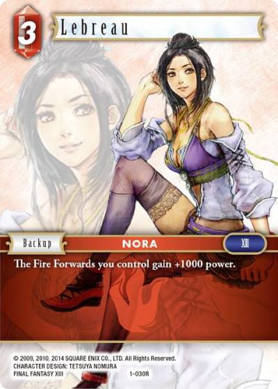Lebreau 1-030R Opus I Final Fantasy card
