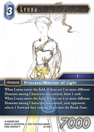 Lenna 22-108H Hidden Hope Final Fantasy card