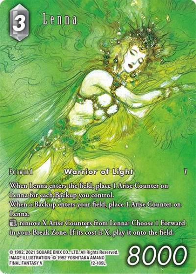 Lenna Full Art Reprint 12-109L From Nightmares Final Fantasy card