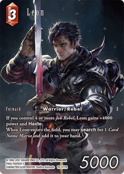Leon Full Art 19-017R From Nightmares Final Fantasy card