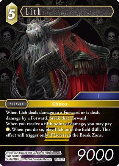 Lich 17-082R Rebellion's Call Final Fantasy card