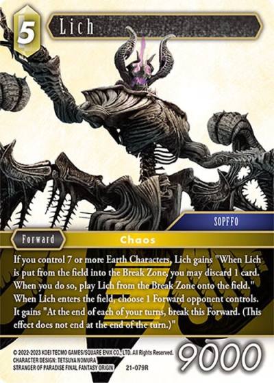 Lich 21-079R Beyond Destiny Final Fantasy card