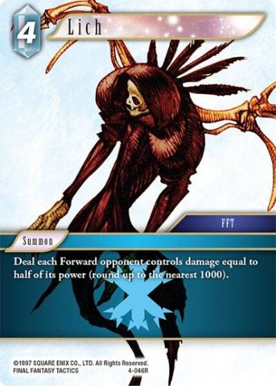 Lich 4-046R Opus IV Final Fantasy card