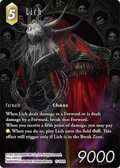 Lich Full Art 17-082R Rebellion's Call Final Fantasy card
