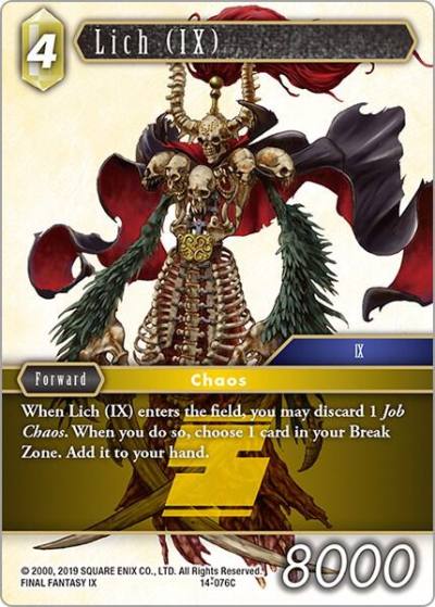 Lich IX 14-076C Opus XIV: Crystal Abyss Final Fantasy card