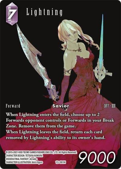 Lightning 13 081 Full Art 13-081H Opus XIII: Crystal Radiance Final Fantasy card