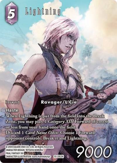 Lightning Full Art 19-082H From Nightmares Final Fantasy card