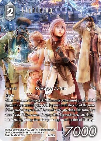 Lightning Full Art 19-138S From Nightmares Final Fantasy card