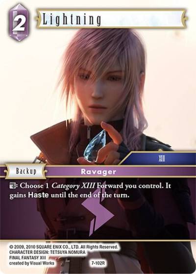 Lightning 7-102R Opus VII Final Fantasy card