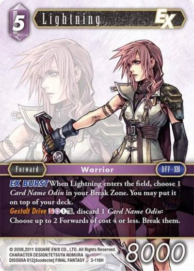 Lightning EX 3-118H Opus III Final Fantasy card