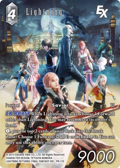 Lightning EX Full Art PR-110 Deck Exclusive Cards Final Fantasy card