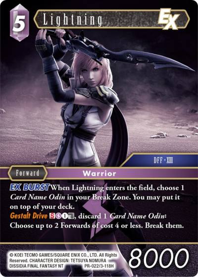 Lightning EX PR-022/3-118H FF: Promo Cards Final Fantasy card