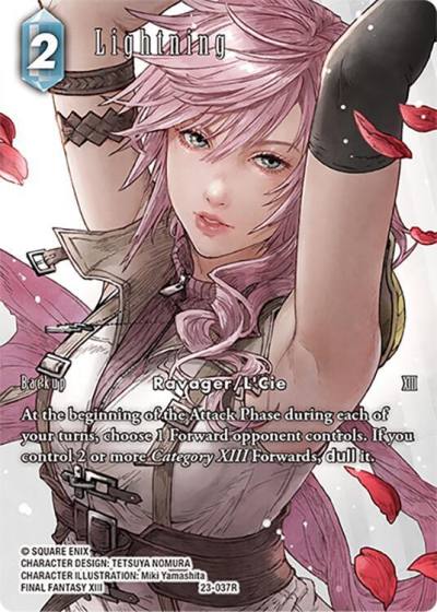 Lightning Full Art 23-037C Hidden Trials Final Fantasy card