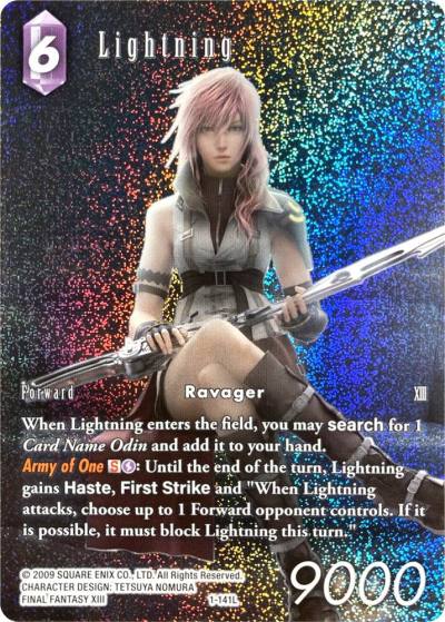 Lightning Full Art Reprint 1-141L Emissaries of Light Final Fantasy card