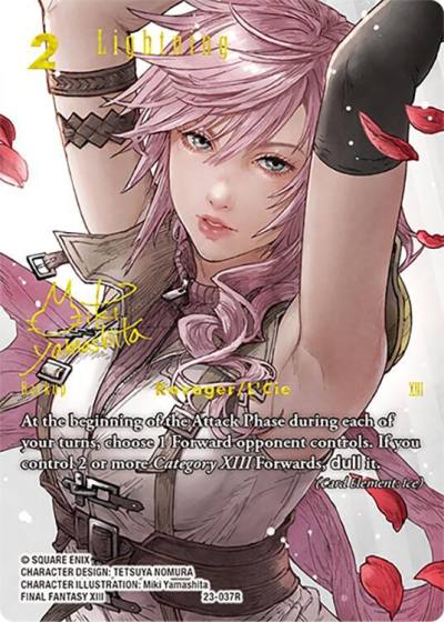 Lightning Full Art Signature 23-037C Hidden Trials Final Fantasy card