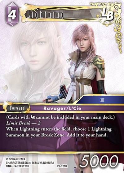 Lightning LB 22-121R Hidden Hope Final Fantasy card