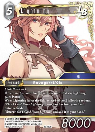 Lightning LB 26-130H Gunslinger in the abyss Final Fantasy card