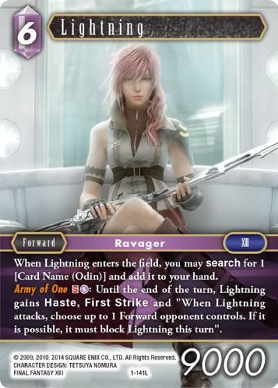 Lightning Legend 1-141L Opus I Final Fantasy card
