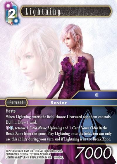 Lightning Legend 18-126L Resurgence of Power Final Fantasy card