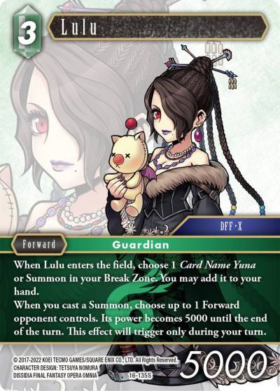 Lulu 16-135S Emissaries of Light Final Fantasy card