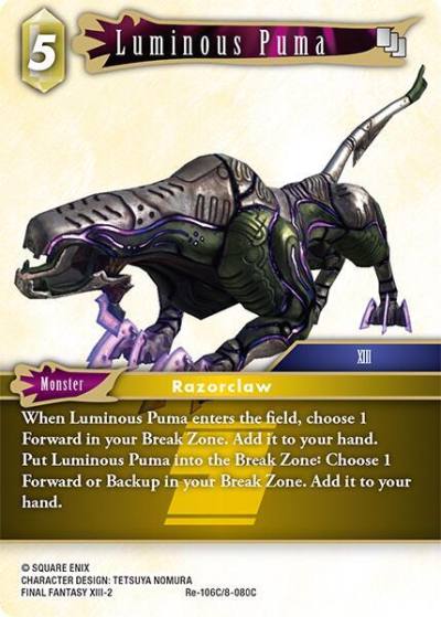 Luminous Puma Re-106C/8-080C Legacy Collection Final Fantasy card
