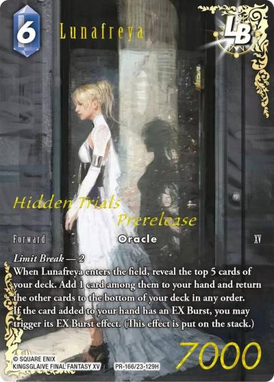 Lunafreya LB Prerelease Promo PR-166/23-129H Hidden Trials Final Fantasy card