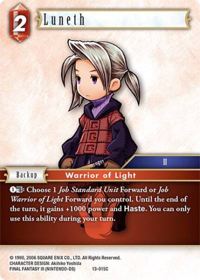 Luneth 13-015C Opus XIII: Crystal Radiance Final Fantasy card