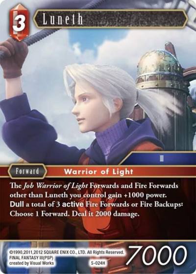 Luneth 5-024H Opus V Final Fantasy card