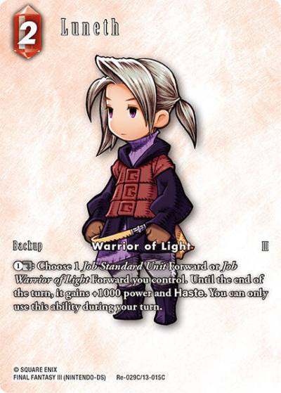 Luneth Full Art Re-029C/13-015C Legacy Collection Final Fantasy card