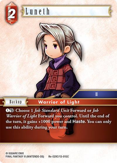 Luneth Re-029C/13-015C Legacy Collection Final Fantasy card