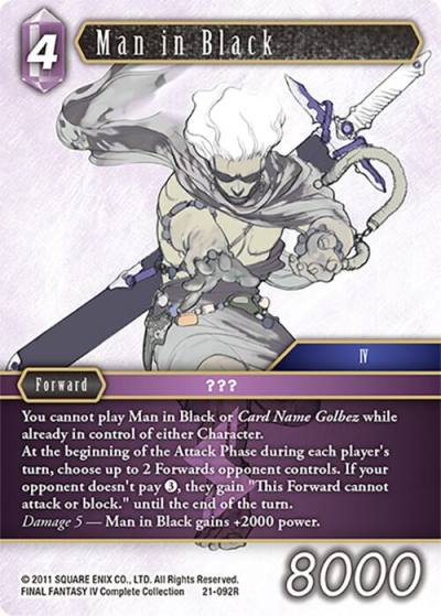 Man in Black 21-092R Beyond Destiny Final Fantasy card