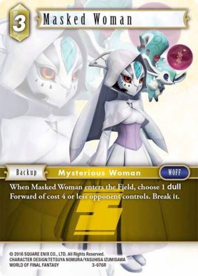 Masked Woman 3-076R Opus III Final Fantasy card