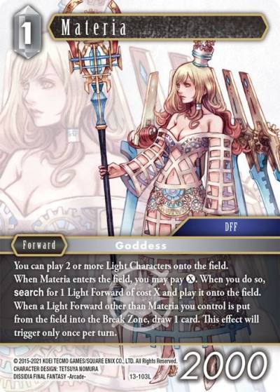 Materia 13-103L Opus XIII: Crystal Radiance Final Fantasy card