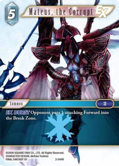 Mateus the Corrupt EX 2-044R Opus II Final Fantasy card