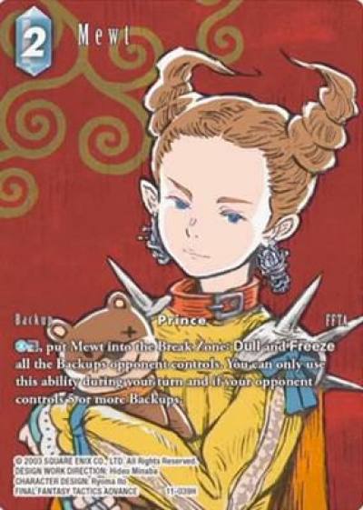 Mewt Full Art 11-039H Opus XI Final Fantasy card