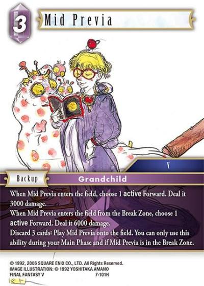 Mid Previa 7-101H Opus VII Final Fantasy card