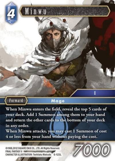 Minwu 6-123L Opus VI Final Fantasy card