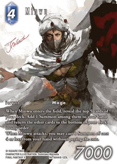 Minwu Full Art Re-164H/6-123L Legacy Collection Final Fantasy card