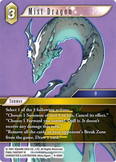 Mist Dragon 9-068H Opus IX Final Fantasy card