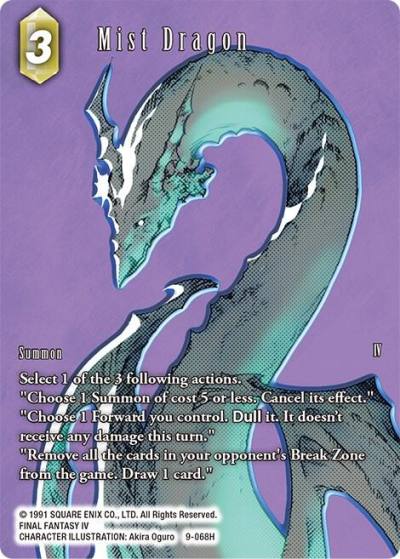 Mist Dragon Full Art 9-068H Opus IX Final Fantasy card