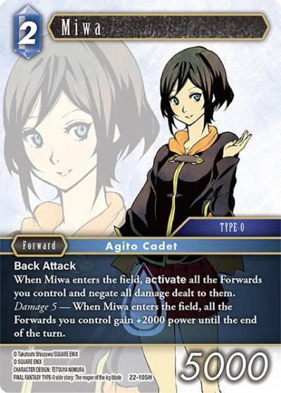 Miwa 22-105H Hidden Hope Final Fantasy card