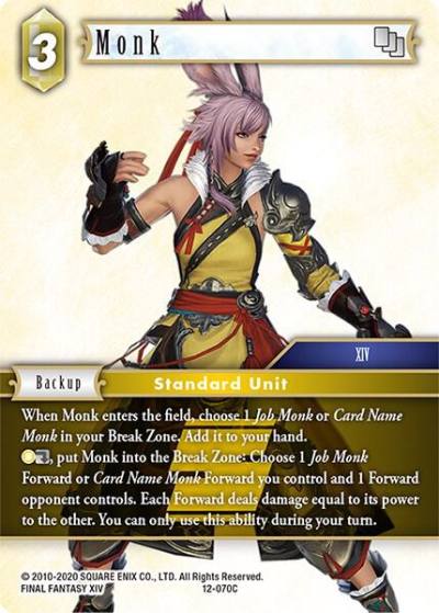 Monk 12-070C Opus XII Final Fantasy card