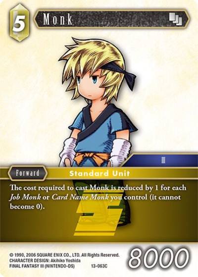 Monk 13-063C Opus XIII: Crystal Radiance Final Fantasy card