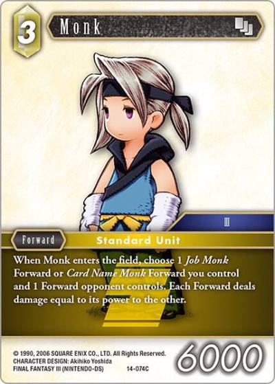 Monk 14-074C Opus XIV: Crystal Abyss Final Fantasy card