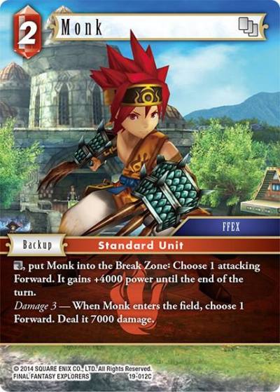 Monk 19-012C From Nightmares Final Fantasy card