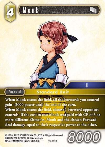 Monk 19-067C From Nightmares Final Fantasy card