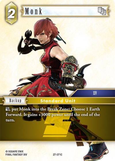 Monk 27-071C Journey of discovery Final Fantasy card
