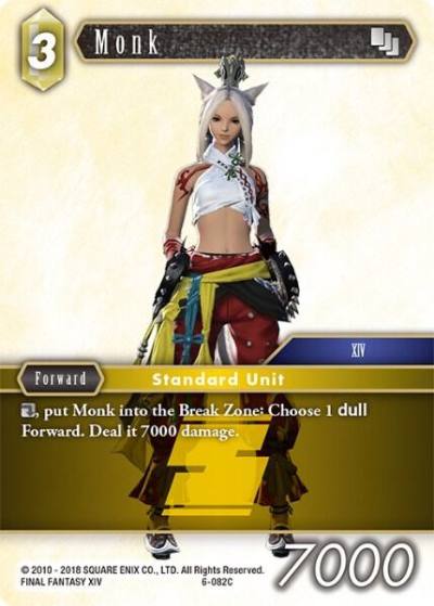 Monk 6-082C Opus VI Final Fantasy card