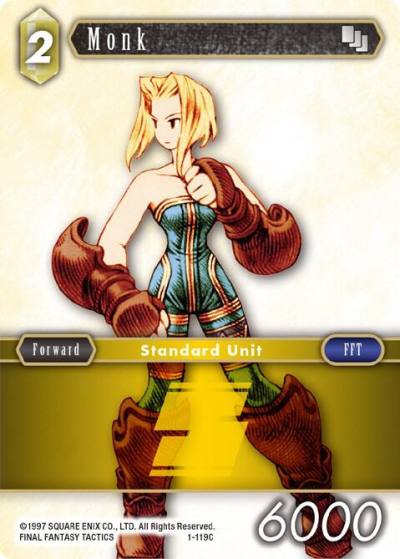 Monk Female Unit 1-119C Opus I Final Fantasy card