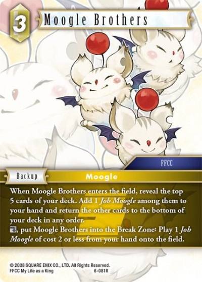 Moogle Brothers 6-081R Opus VI Final Fantasy card